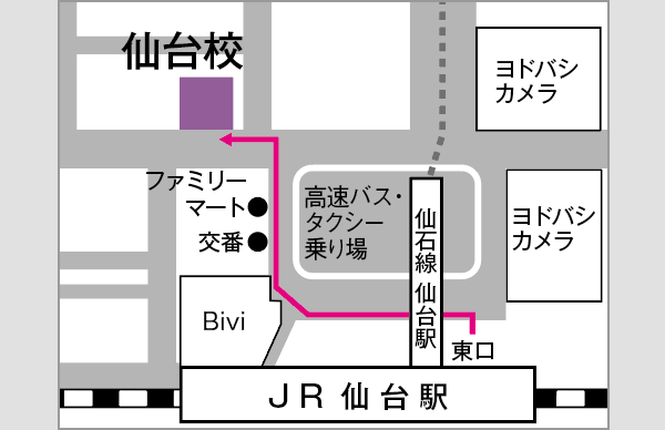 仙台校地図